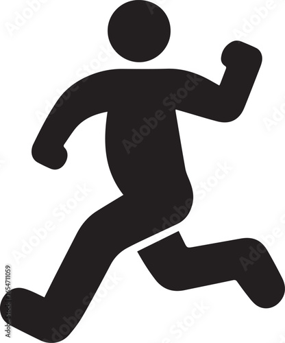Dynamic silhouette style vector minimal sport logo design, modern athletic icon illustration, simple black emblem for fitness, team branding, active lifestyle, gym, training, competition, and professi