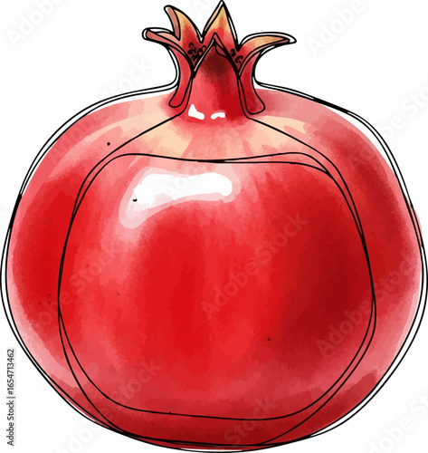 A Whole, Round Pomegranate