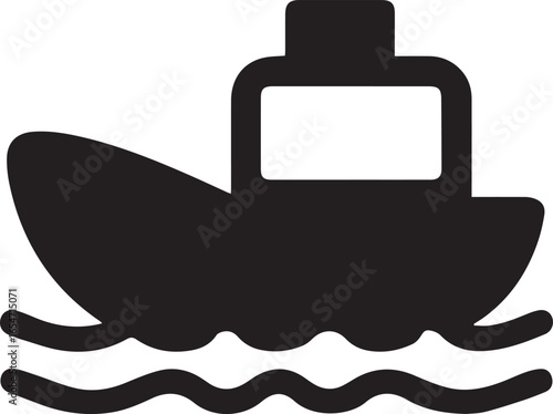 Creative silhouette style vector minimal toy boat logo design, simple nautical icon illustration, modern black ship emblem for kids brand, education, entertainment, playful business identity, and uniq