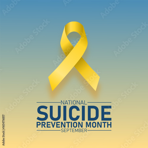 Vector graphic of National Suicide Prevention Month ideal for National Suicide Prevention Month celebration.