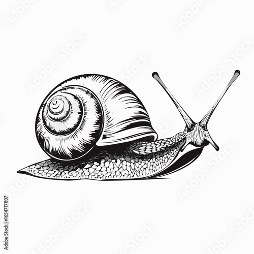Snail Vector Image. Snail Stock Illustration isolated on white background.