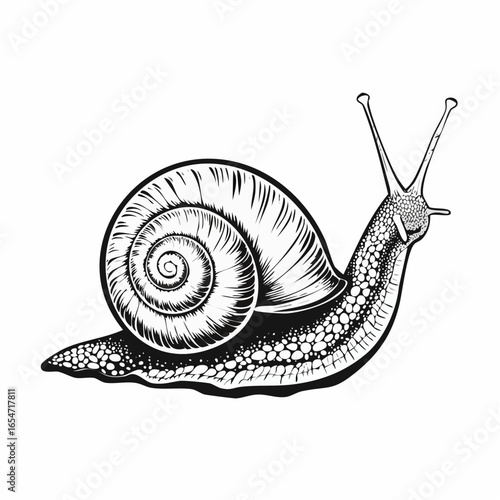 Snail Vector Image. Snail Stock Illustration isolated on white background.