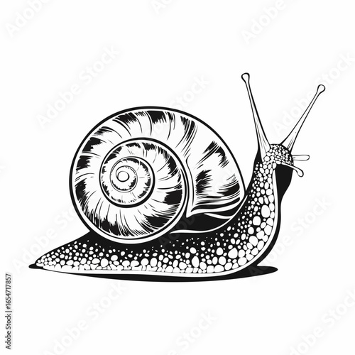 Snail Vector Image. Snail Stock Illustration isolated on white background.