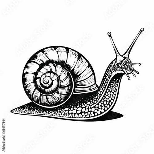 Snail Vector Image. Snail Stock Illustration isolated on white background.