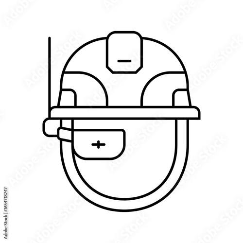 wearable technology industry line icon vector illustration