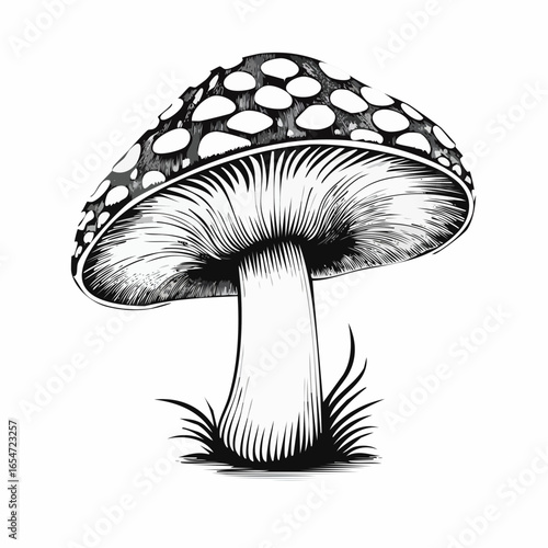 Mushrooms image vector. illustration of a mushroom on white background.