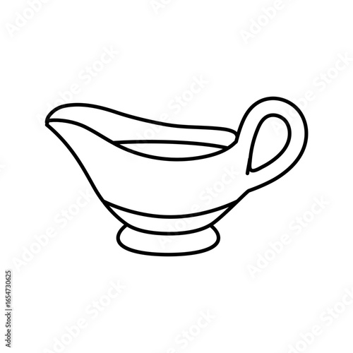 gravy jug meal drink line icon vector illustration