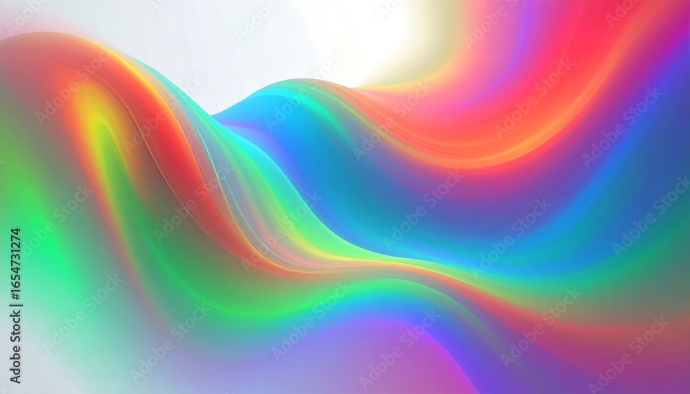 Obraz premium Abstract design with flowing, vibrant colors and smooth curves creates a dynamic and visually engaging background image.