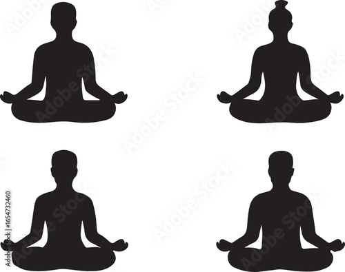 silhouette of a yoga