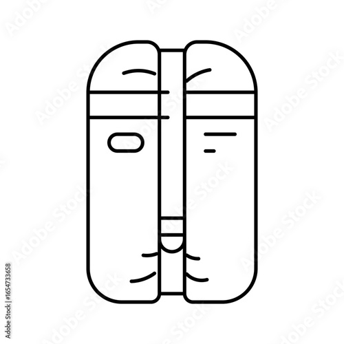 compression bag sleeping bag line icon vector illustration
