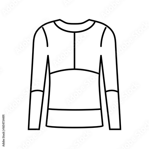 base layer thermal underwear line icon vector illustration