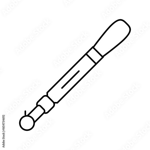 leash snowboard line icon vector illustration