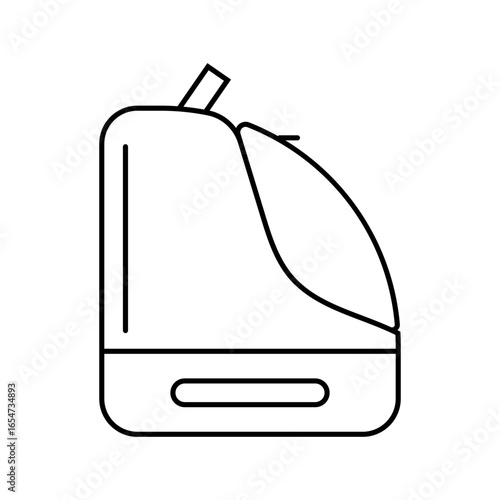boot bag snowboard line icon vector illustration