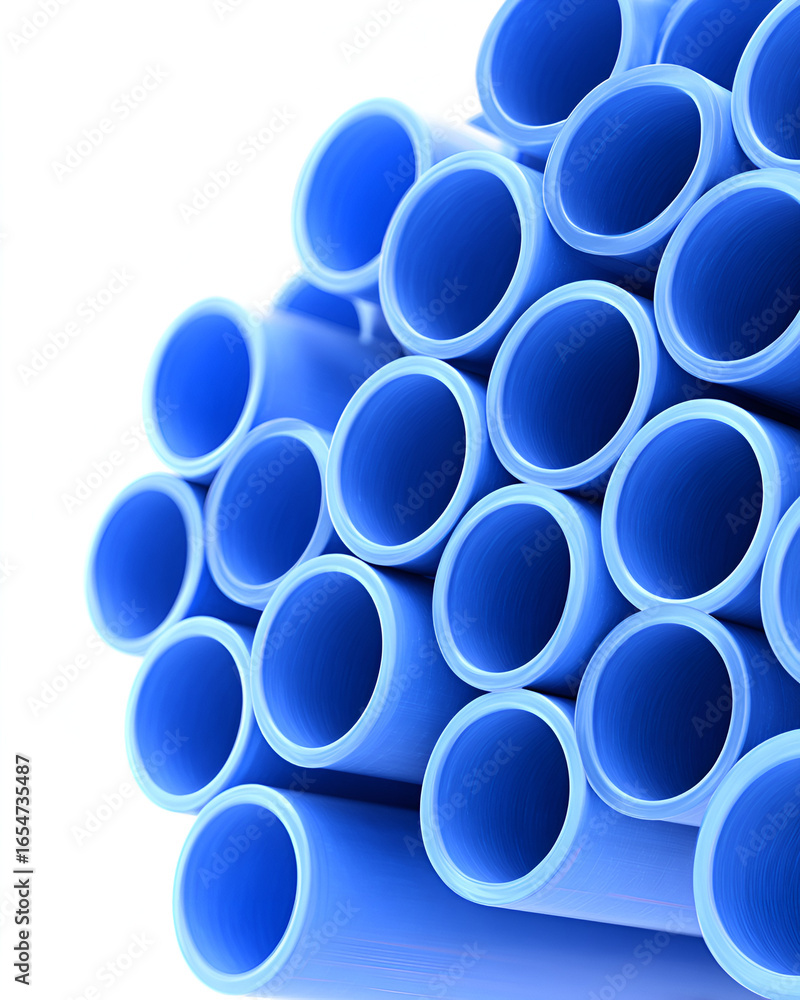 Blue pipes stacked together abstract background image Blue pipes stacked together abstract background image