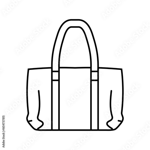 leather bag thrift driven fashion line icon vector illustration