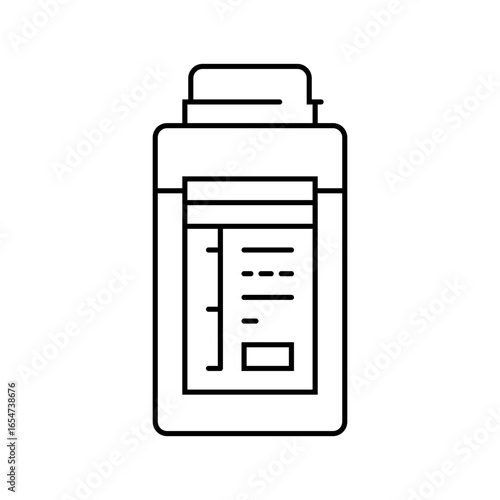 water sampling bottle world ocean line icon vector illustration