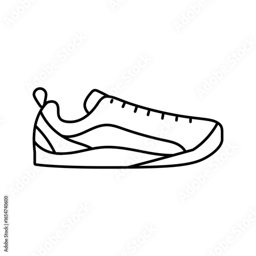 approach shoes footwear tourism line icon vector illustration