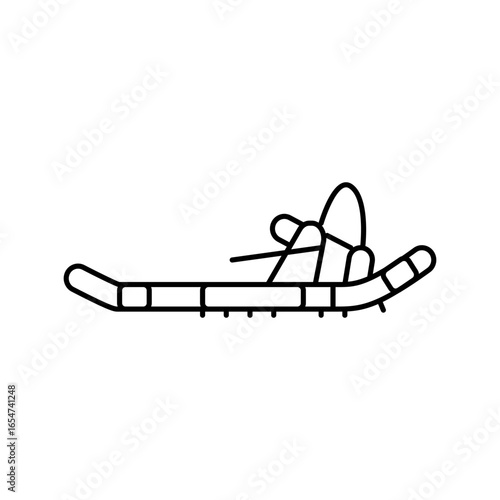 snowshoes footwear tourism line icon vector illustration