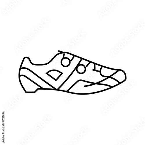 cycling shoes footwear tourism line icon vector illustration
