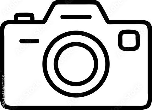 Digital slr camera illustration with a focus on photography and technology suitable for creative projects