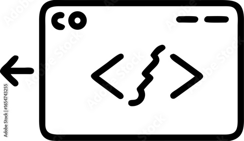 Stylized css logo symbol representing cascading style sheets and web design principles