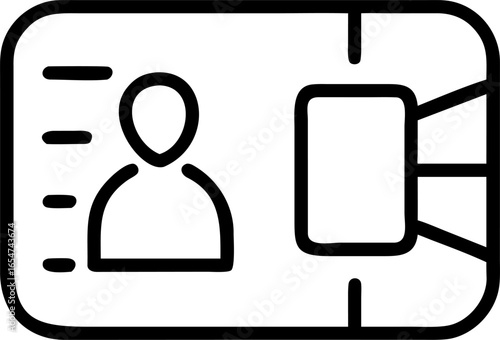 Modern identity card design featuring a secure chip element suitable for access passes membership cards or identification documents