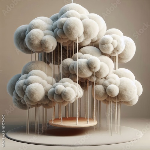 Cluster of at varied heights