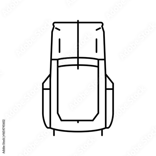 backpack ultralight trekking line icon vector illustration