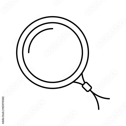 titanium cookware ultralight trekking line icon vector illustration