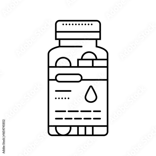 purification tablets water ultralight trekking line icon vector illustration