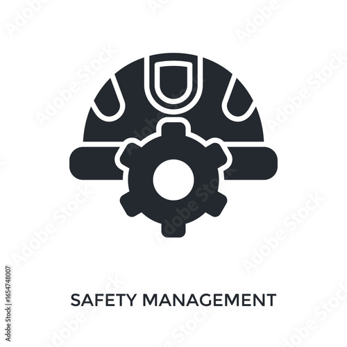 Safety Management Icon Glyph Style. Vector Illustration For Graphic Design