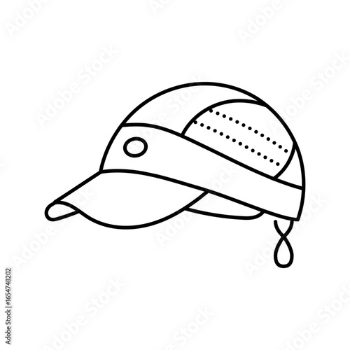 cap running accessories line icon vector illustration