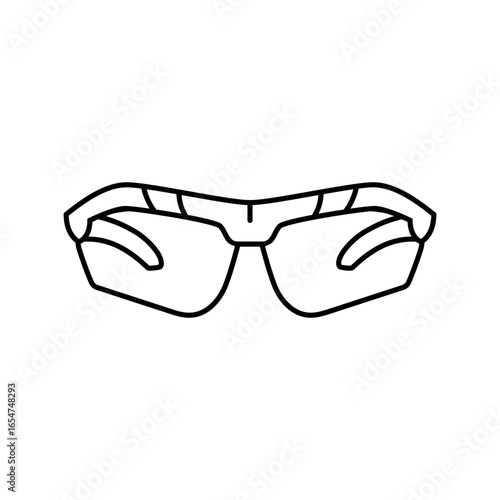 sunglasses polarized line icon vector illustration