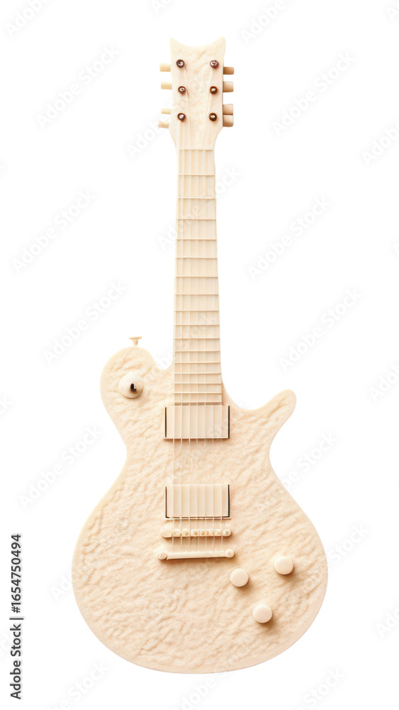 Fototapeta premium PNG A guitar white background creativity cut out.