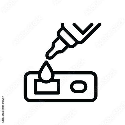 rapid test antigen outline icon vector design good for web or mobile app