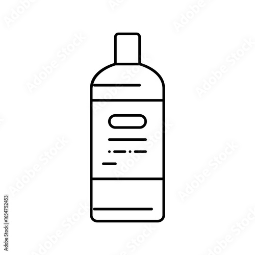 shower with fragrance free soap line icon vector illustration