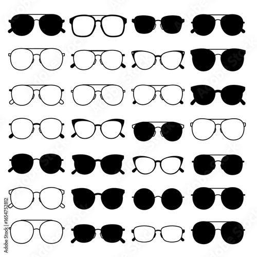 Assorted Eyeglasses and Sunglasses Frames Collection.