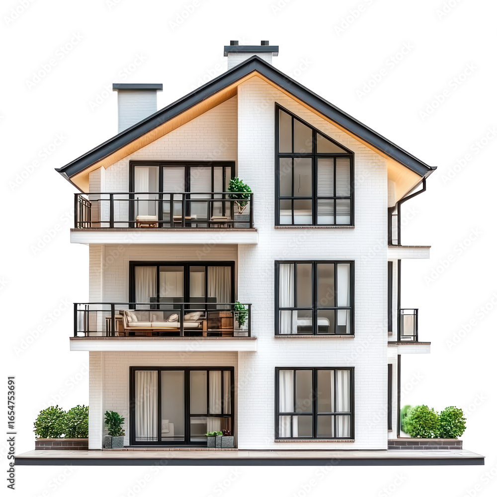 Fototapeta premium Apartment isolate on transparent background