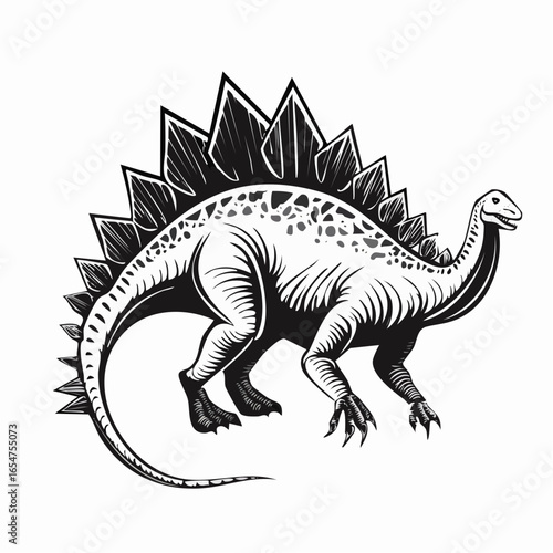 Spinosaurus vector image. Spinosaurus dinosaur on white background Vector Image.