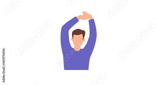 Person stretching arms upwards, feeling refreshed and energized for a productive day ahead