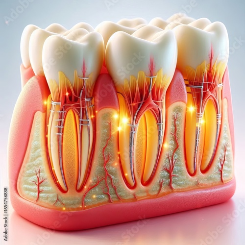 Periodontal ligamentmimicking regrow tooth support