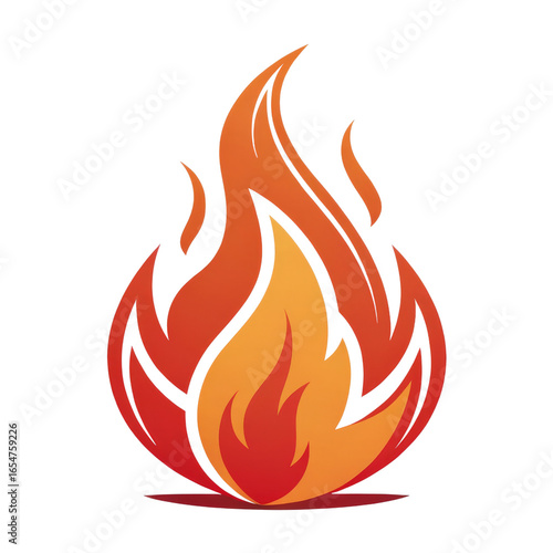 Stylized Flame Design  Illu...