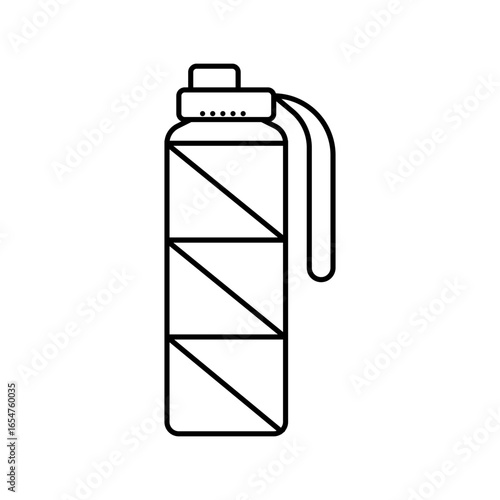 collapsible water bottle line icon vector illustration