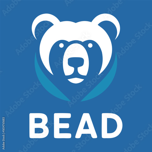 BEAD Logo Bear Face with Blue Accents
