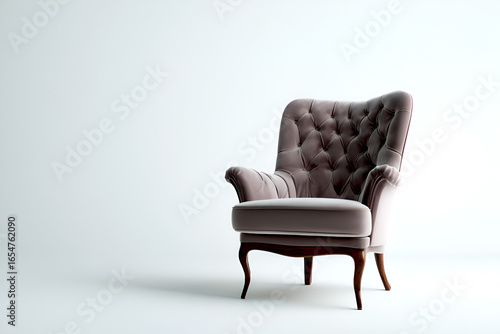 Wallpaper Mural Elegant tufted armchair on white background stylish home furniture design Torontodigital.ca