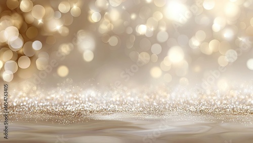 Golden bokeh background with glittery surface