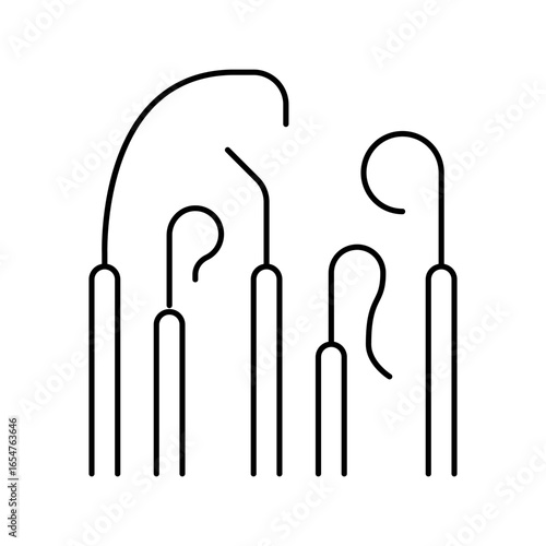 angiography catheter cardiology line icon vector illustration
