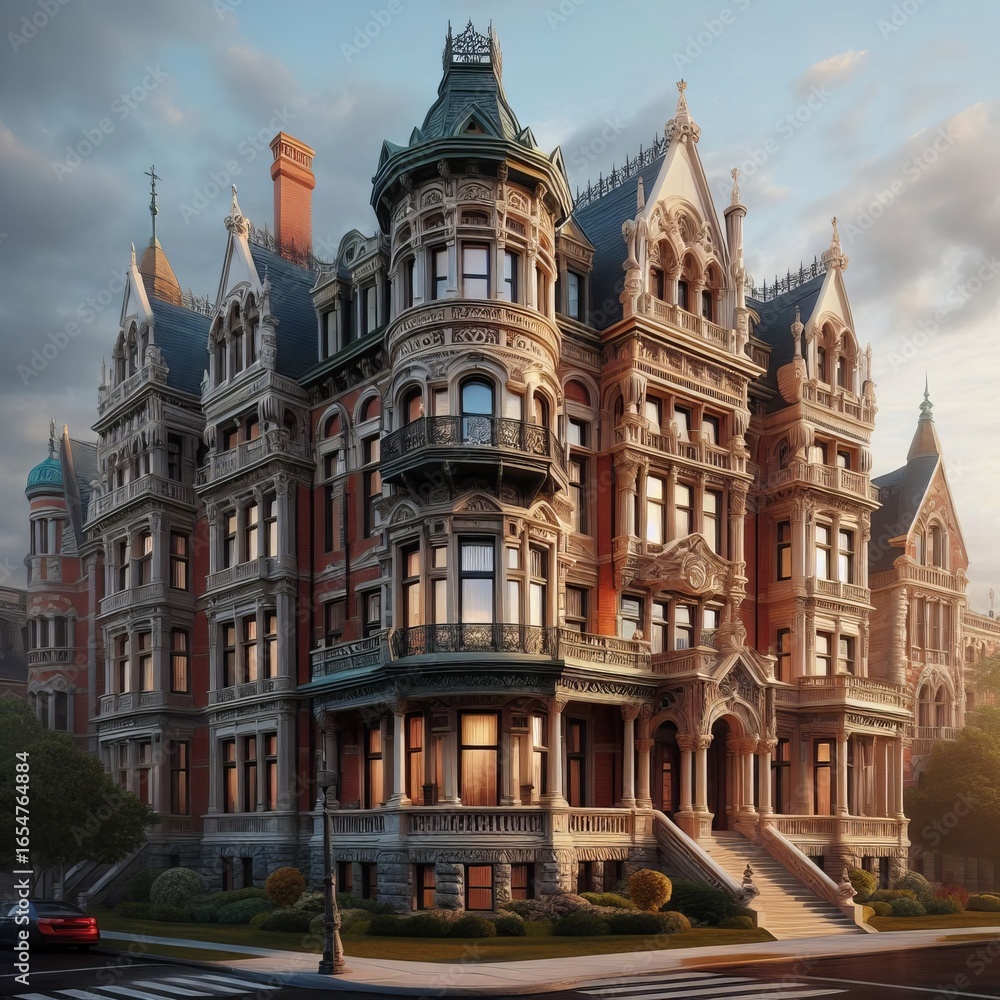 Fototapeta premium Historic City Mansion Apartments