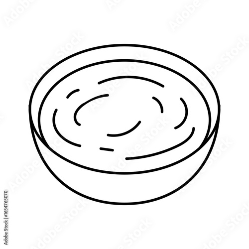 honey mustard condiment line icon vector illustration