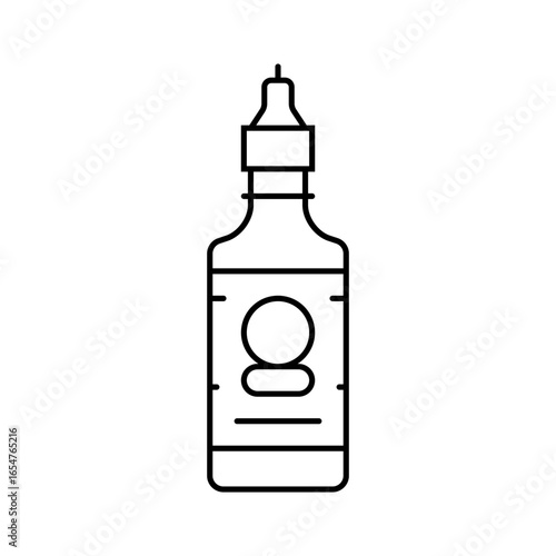 sriracha condiment line icon vector illustration